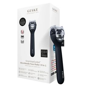 Електронний ролер для обличчя з мікроголками GESKE MicroNeedle Face Roller 9в1 gray, Чорний