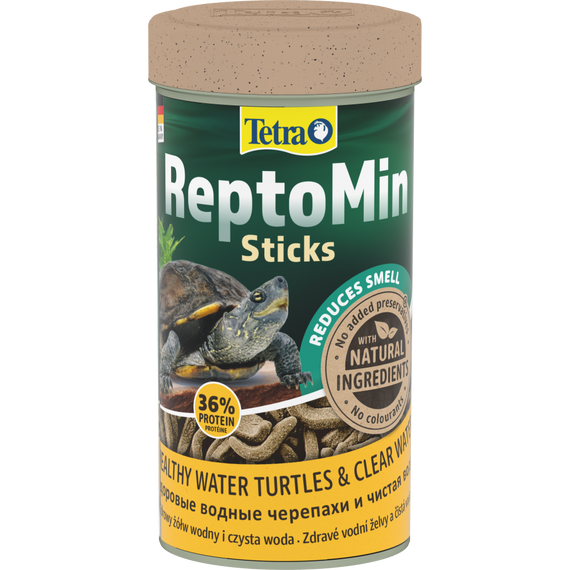 Корм сухий Tetra ReptoMin для водоплавних черепах в паличках 250 мл