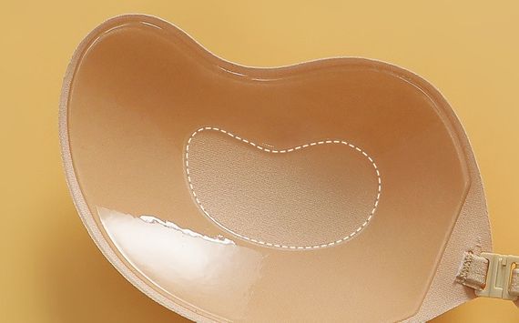 Бюстгальтер fly bra с застежкой впереди, самоклеющийся бюстгальтер невидимка, бежевый | Зображення 1