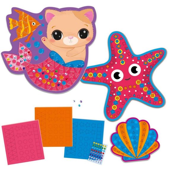 Набір для творчості "Історія русалоньки" VT4511-21 з м'якою мозаїкою та стразами | Зображення 1