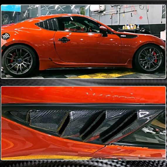 Накладки на задні вікна (Карбон) для Subaru BRZ 2012-2021 рр | Зображення 3