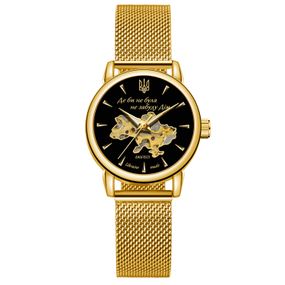 Класичний жіночий годинник Awarder 028-3D Де би не була Gold-Black