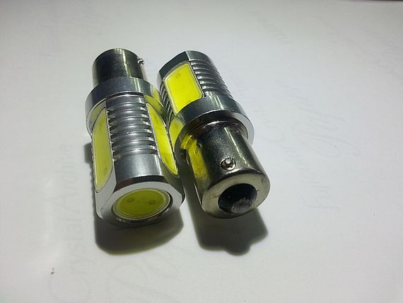 Светодиодная автолампа 1156(P21W)-S25-BA15s - HP - 6.0W (250Lm) HP Epistar, одноконтактная, белая | Зображення 2