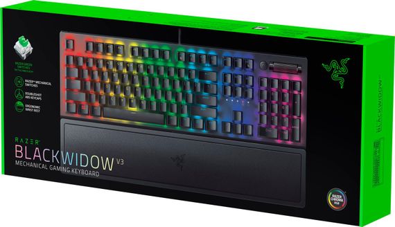 Клавиатура игровая Razer BlackWidow V3 Green Switch USB RU RGB, Black (RZ03-03540800-R3R1) | Зображення 1