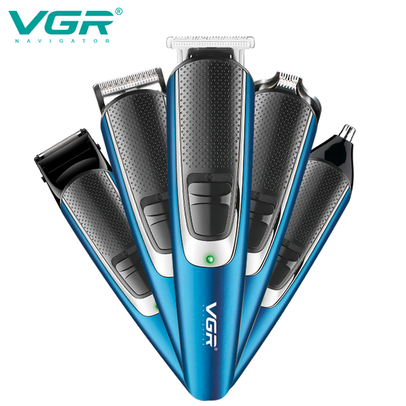 Набор для стрижки волос и бороды VGR 9 в 1 V-172, 9 насадок | Зображення 3