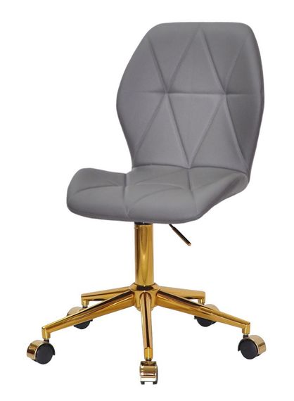 Стул на золотой крестовине c пластиковыми колесами Alby (Алби) GD-Modern Office с мягкой обивкой | Зображення 2