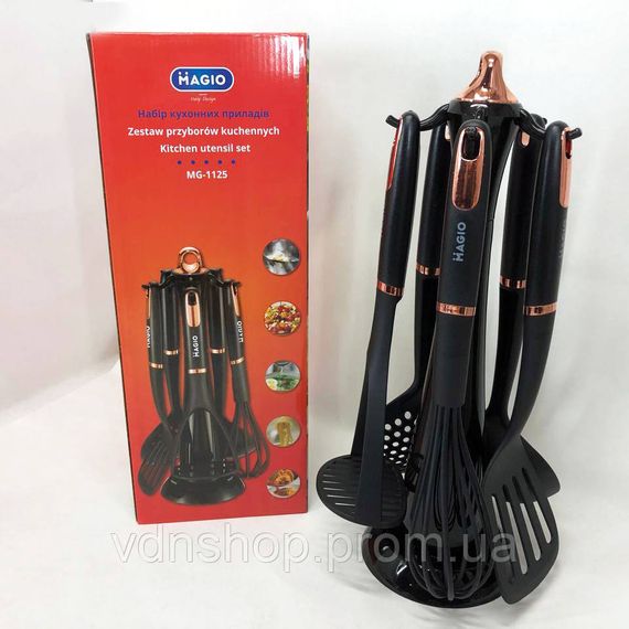 Набір кухонного приладдя на стійці, Кухонний набір силіконовий для готування Якісний силіконовий OH-93 | Зображення 6