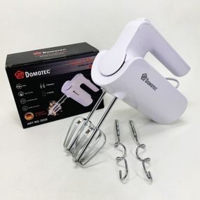 Ручний міксер Domotec R.6653W кухонний міксер із насадками 5 швидкостей 800 Вт білий