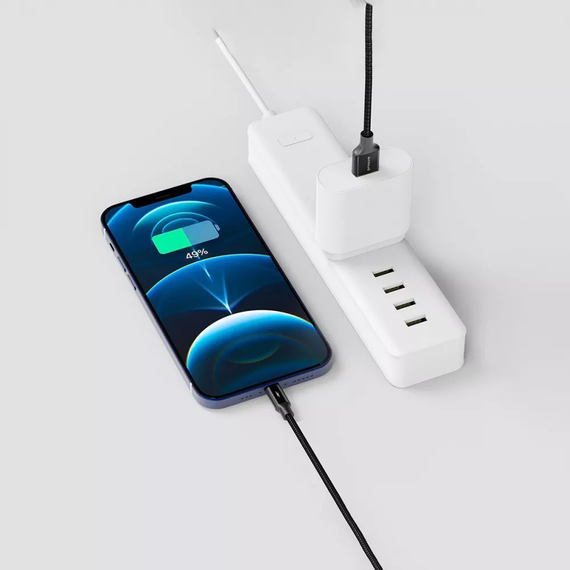 Кабель Proove Light Weft Lightning 2.4A (1m) чорний, кабель для айфона, кабель лайтінг, шнур для зарядки | Зображення 1