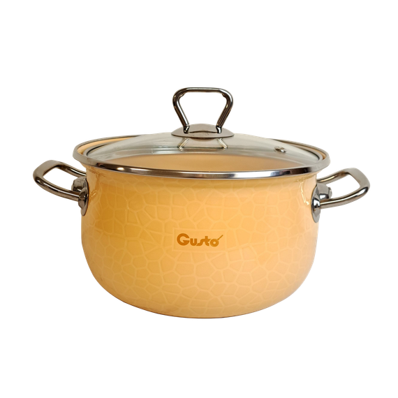Кастрюля GT-T-216-PM Пряженое молоко Premium 16 см 2.1 л GUSTO