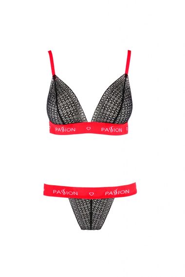 Комплект білизни GLAMISS SET black/red S/M - Passion | Зображення 1
