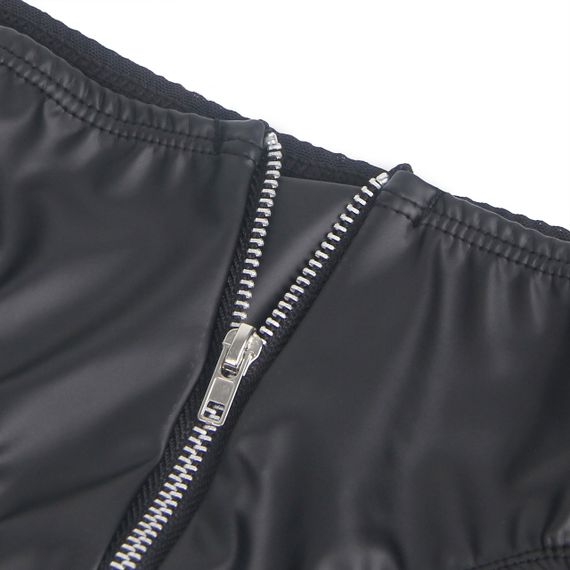 Трусы на молнии StarNight из экокожи, чёрные, S sexstyle | Зображення 6