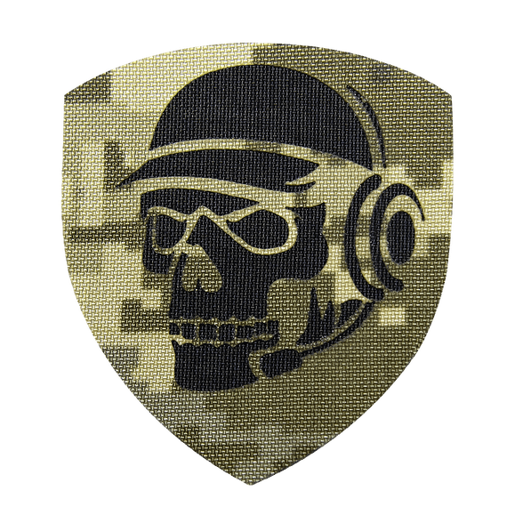 Шеврон Camotec Череп зв'язківець (7*8) Піксель (9022)