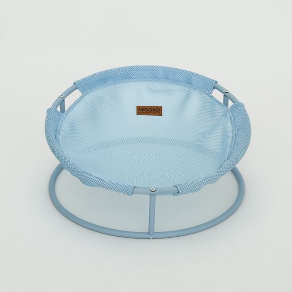 Складаний лежак для домашніх тварин MISOKO Pet bed round, 45x45x22 cm, light blue