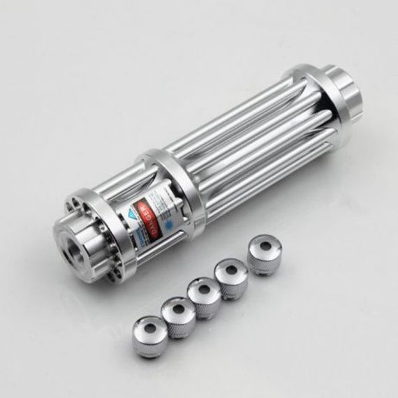 Мощнейшая Лазерная указка YX-B017, синий луч, 5 насадок, KO-442 аккумулятор 2х16340 | Зображення 4