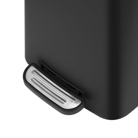 Відро для сміття з плавним закриттям квадратне ZERIX KUBIX-TC0106 BLACK 6 л (колір чорний) (ZX5890) | Зображення 2