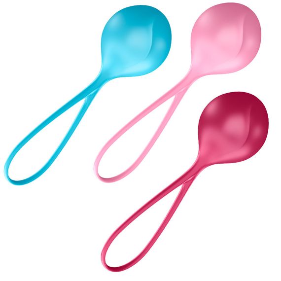 (СОРВАНА ПЛОМБА) Набор вагинальных шариков Satisfyer Strengthening Balls 3 pieces Training Set (3шт) sexstyle