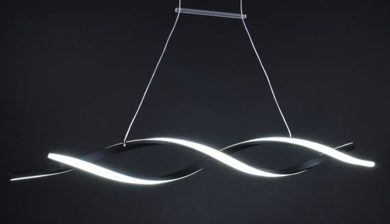 Люстра світлодіодна підвісна LED світильник для квартири на стелю лед 27329 Чорний 25-100х14х100 см. | Зображення 6