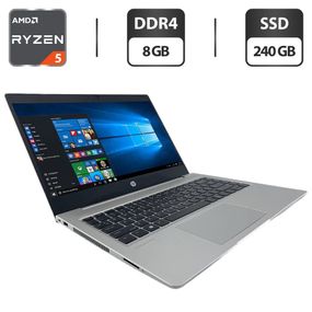 Ноутбук HP ProBook 445 G7 / 14" (1920x1080) IPS / AMD Ryzen 5 4500U (6 ядер по 2.3 - 4.0 GHz) / 8 GB DDR4 / 240 GB SSD / AMD Radeon Graphics / WebCam б/у