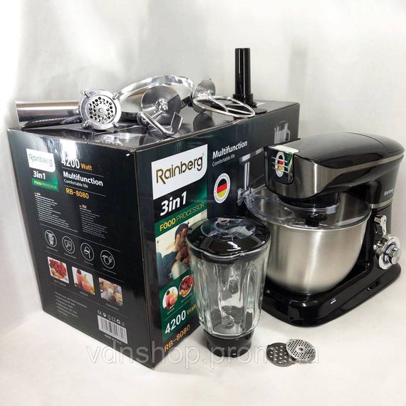 Міксер для змішування кремів, Тістомісильник для дому, Потужний кухонний комбайн тістомісильник AS-53 | Зображення 3