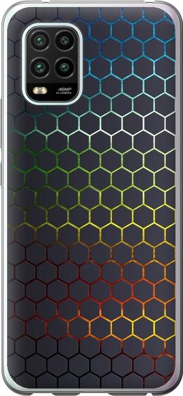 Чехол на Xiaomi Mi 10 Lite Переливающиеся соты "498u-1924-17620"