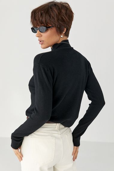 Базова трикотажна водолазка - чорний цвет, ONE SIZE (є розміри) | Зображення 1