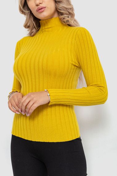 Гольф жіночий базовий, колір гірчичний, 204R040 | Зображення 2