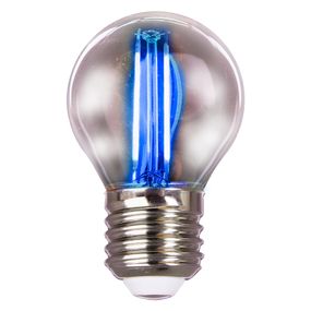 21-41-34 LED лампа філаментна VELMAX V-Filament-G45 2W E27 синя 200Lm