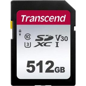Карта памяти Transcend 512GB SDXC class 10 UHS-I (TS512GSDC300S) (TS512GSDC300S)