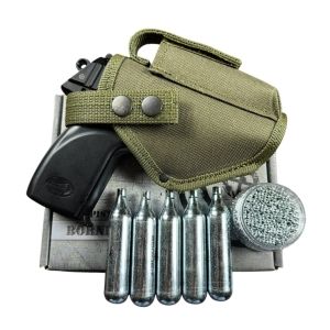 FULL SET Пістолет пневм. Borner PM NEX CORE + шарики 1500шт + баллоны 5шт + кобура oxford