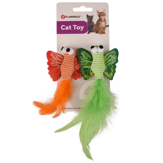 Набор игрушек для котов Flamingo Alea Butterfly, 2 шт х 5.5 см | Зображення 1