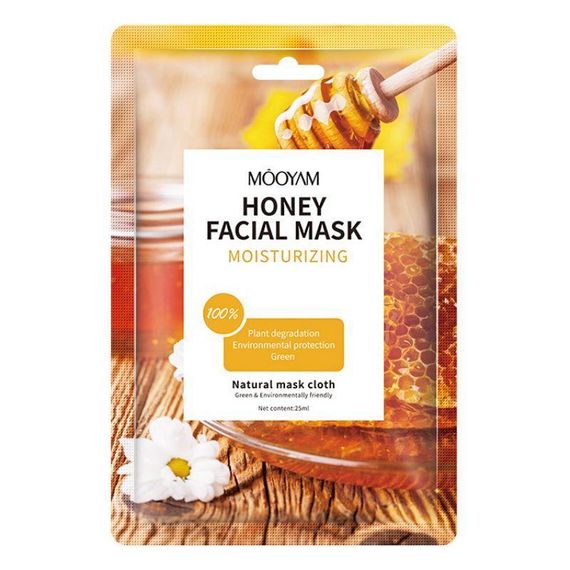 Тканинна маска з медом для еластичності шкіри MOOYAM Honey Facial Mask Moisturizing