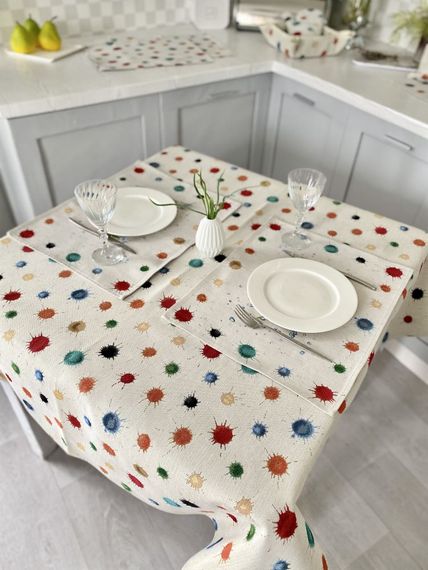 Скатертина гобеленова EDEN850B Limaso, 137x220, Прямокутна, Повсякденний, Без люрексу, 75% поліестер, 22% бавовна, 3% акрил, Гобелен | Зображення 4