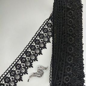 Кружево макраме  6,5см (20м) Цвет - Черный (05-XR13023-14)