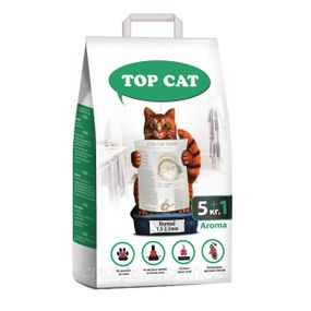 Наполнитель для кошачьего туалета Top Cat Normal бентонитовый с ароматом лаванды 1.5-2.5 мм 5+1 кг 0026