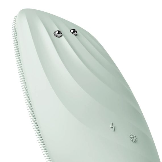 Очистительная щетка для лица GESKE Sonic Thermo Facial Brush&Face-Lifter 8в1 white, Зеленый | Зображення 4
