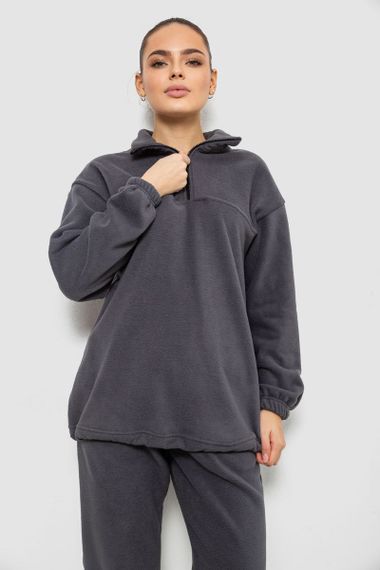 Спортивний костюм жіночий на флісі, колір сірий, 241R2007 | Зображення 1