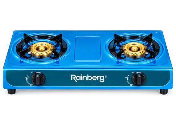 Газова настільна плита Rainberg RB-2233 на 2 конфорки для роботи від газового балона 0,54 кВт