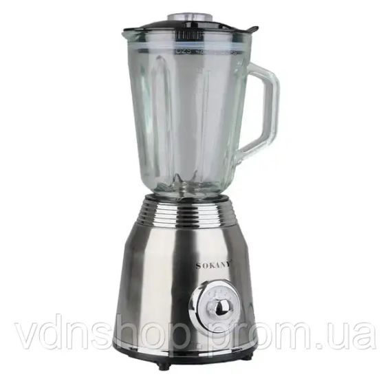 Блендер подрібнювач стаціонарний Sokany SK-186 портативний блендер із чашею 1,5л