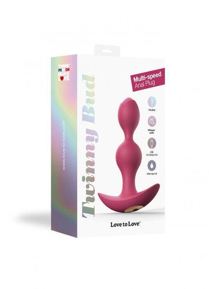 Анальний стимулятор, гнучкий з вібрацією Love To Love TWINNY BUD Plum Sex Aura | Зображення 4