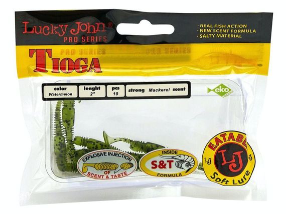 Виброхвост Lucky John Лаки Джон Tioga 2" PA01 10 шт в упаковке | Зображення 1