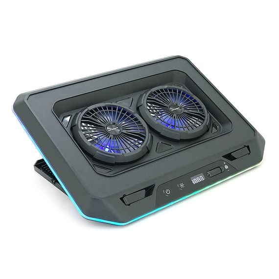 Підставка для ноутбука IceCoorel A5, до17", fan2-125*15 мм 2200±10% RPM, корпус пластик, 1-USB+1-TYPE C, 420x320x55mm,