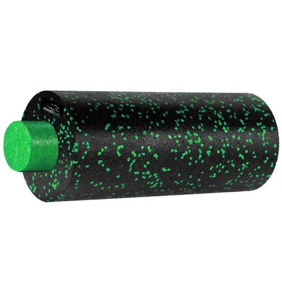 Массажный ролик (роллер) гладкий Паверплей PP-4348 2 in 1 EPP Foam Roller Черно/Зеленый (33x14см.) | Зображення 1