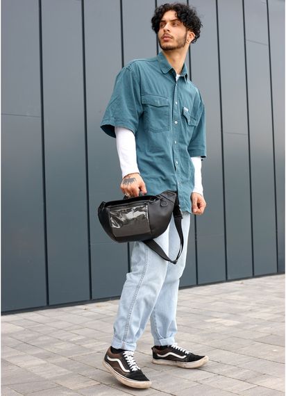 Чоловіча сумка бананка Sambag Dynamicdart чорна 38 × 21 × 7 см (80461001m) | Зображення 8