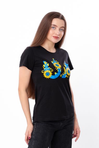 Футболка жіноча "Україна" Носи своє 52 Чорний (p-7822-187019) | Зображення 1
