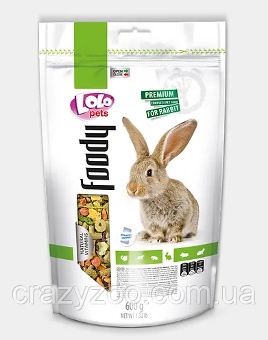 Полнорационный корм для кроликов Lolo Pets Foody 600 г LO-70124