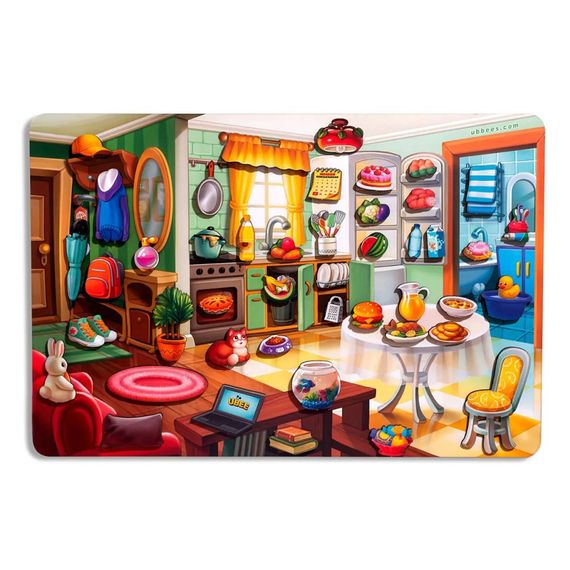 Деревянный пазл-вкладыш "Наведи порядок в комнате и накорми Ваню" (ПСД271) PSD271