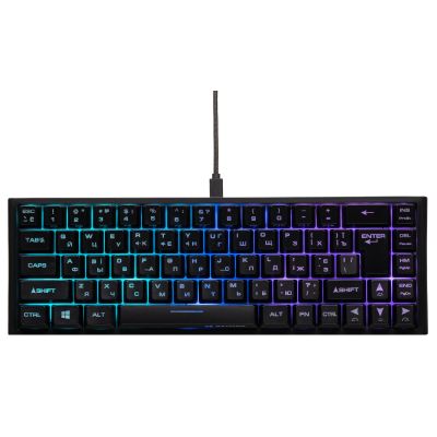 Клавіатура ігрова 2E Gaming KG350 RGB 68key USB Black Ukr (2E-KG350UBK)