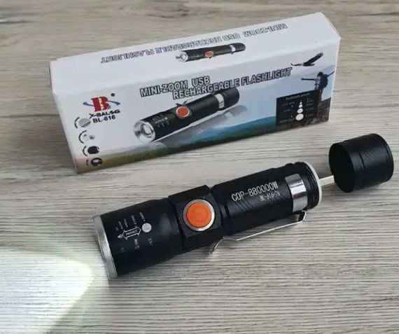 Тактичний світлодіодний ручний акумуляторний ліхтар X-Balog BL-616 якісний zoom ліхтарик | Зображення 2