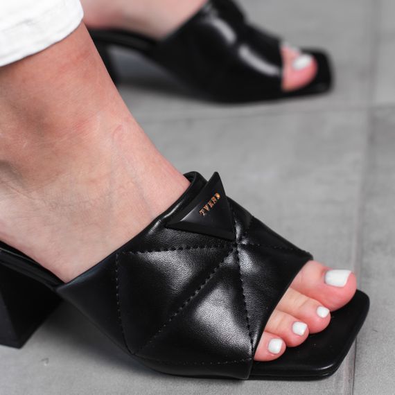 Мюли женские Fashion Louie 3638 37 размер 24 см Черный | Зображення 4